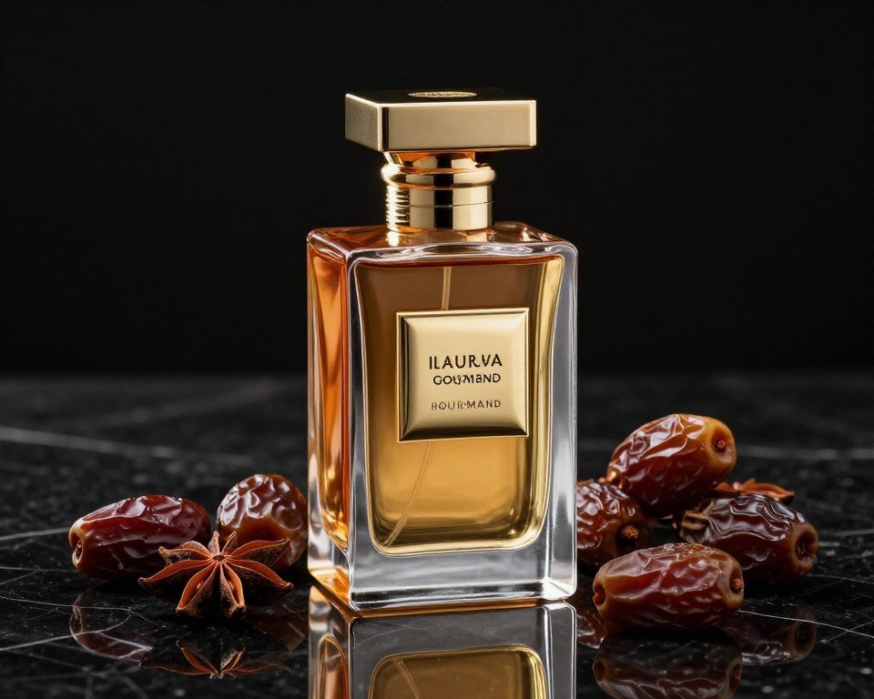 Perfume Lattafa Khamrah em cenário de luxo