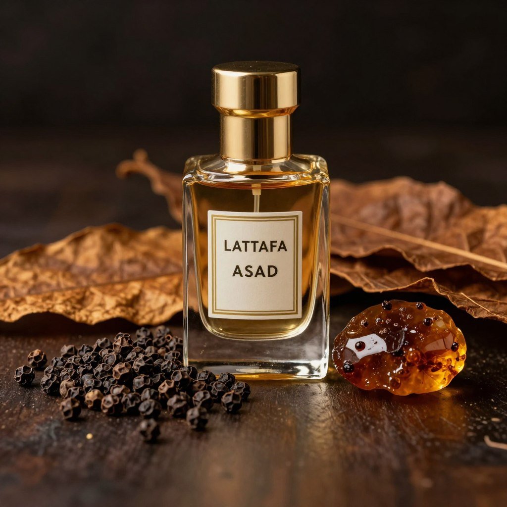 Black pepper, tabaco e âmbar do Lattafa Asad