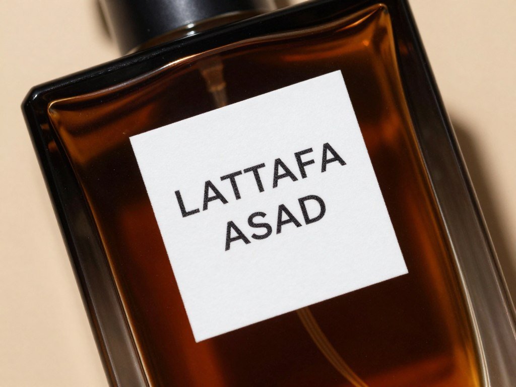 Detalhe final do perfume Lattafa Asad