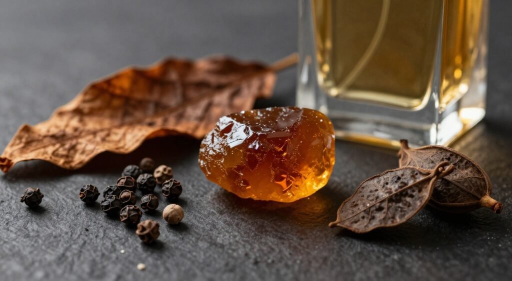 Ingredientes naturais de uma fragrance intensa