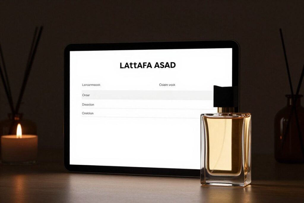 Lattafa Asad e confirmação de pedido