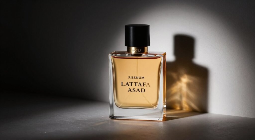 Lattafa Asad em campanha de perfume premium