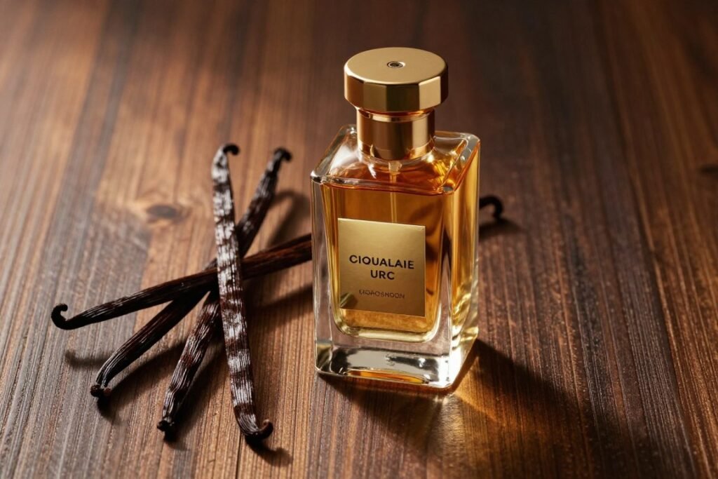 Notas quentes de vanilla e madeira seca