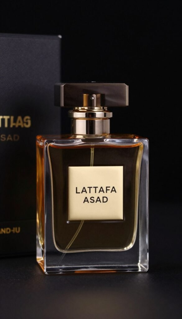 Perfume Lattafa Asad em embalagem elegante