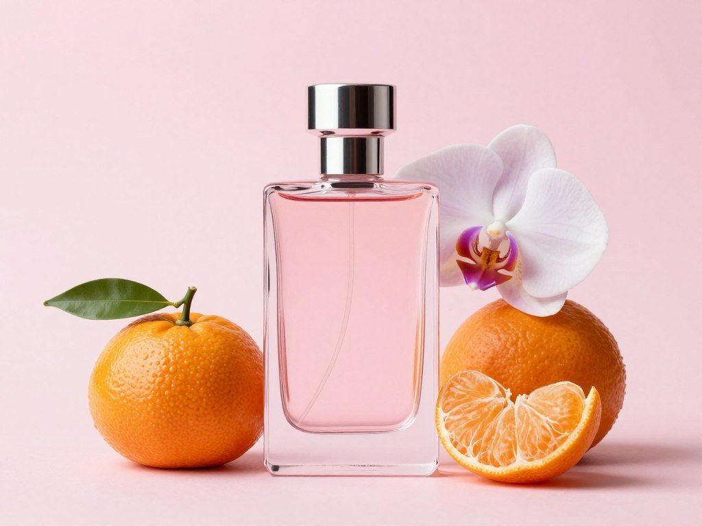 Tangerinas e flores em composição olfativa
